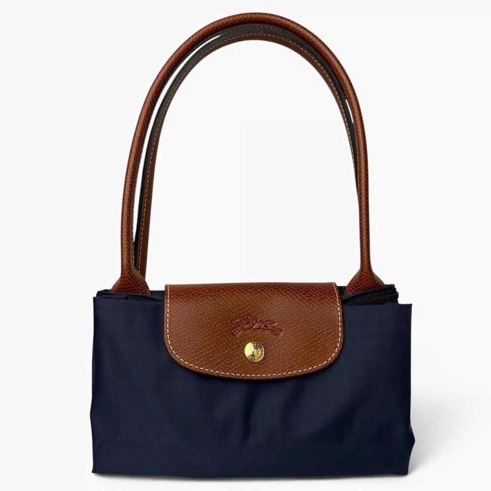 Medium Longchamp Le Pliage Tote Navy